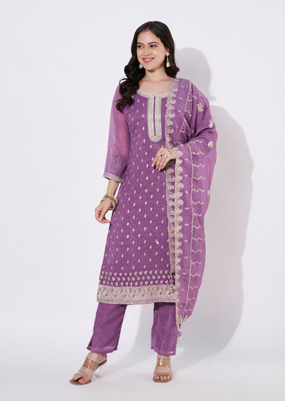 Mauve Salsa Straight cut suit