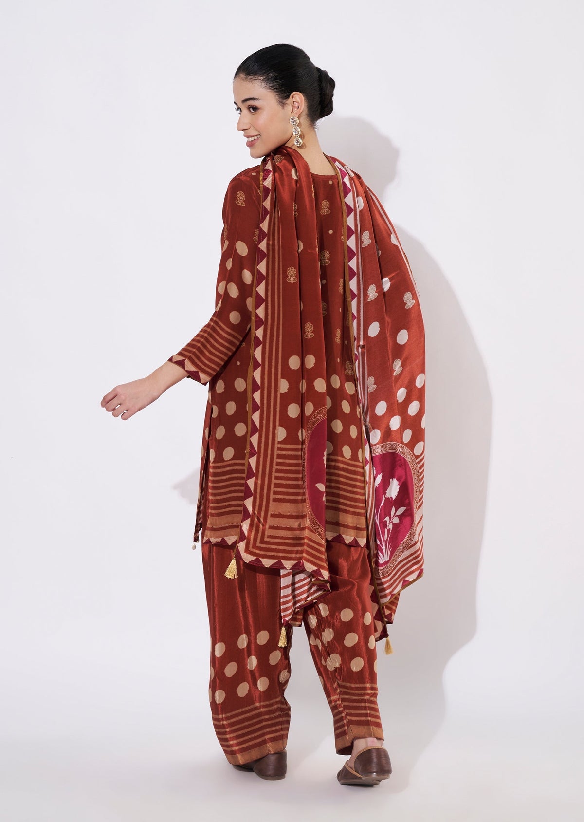 Rust Crepe Straight cut suit