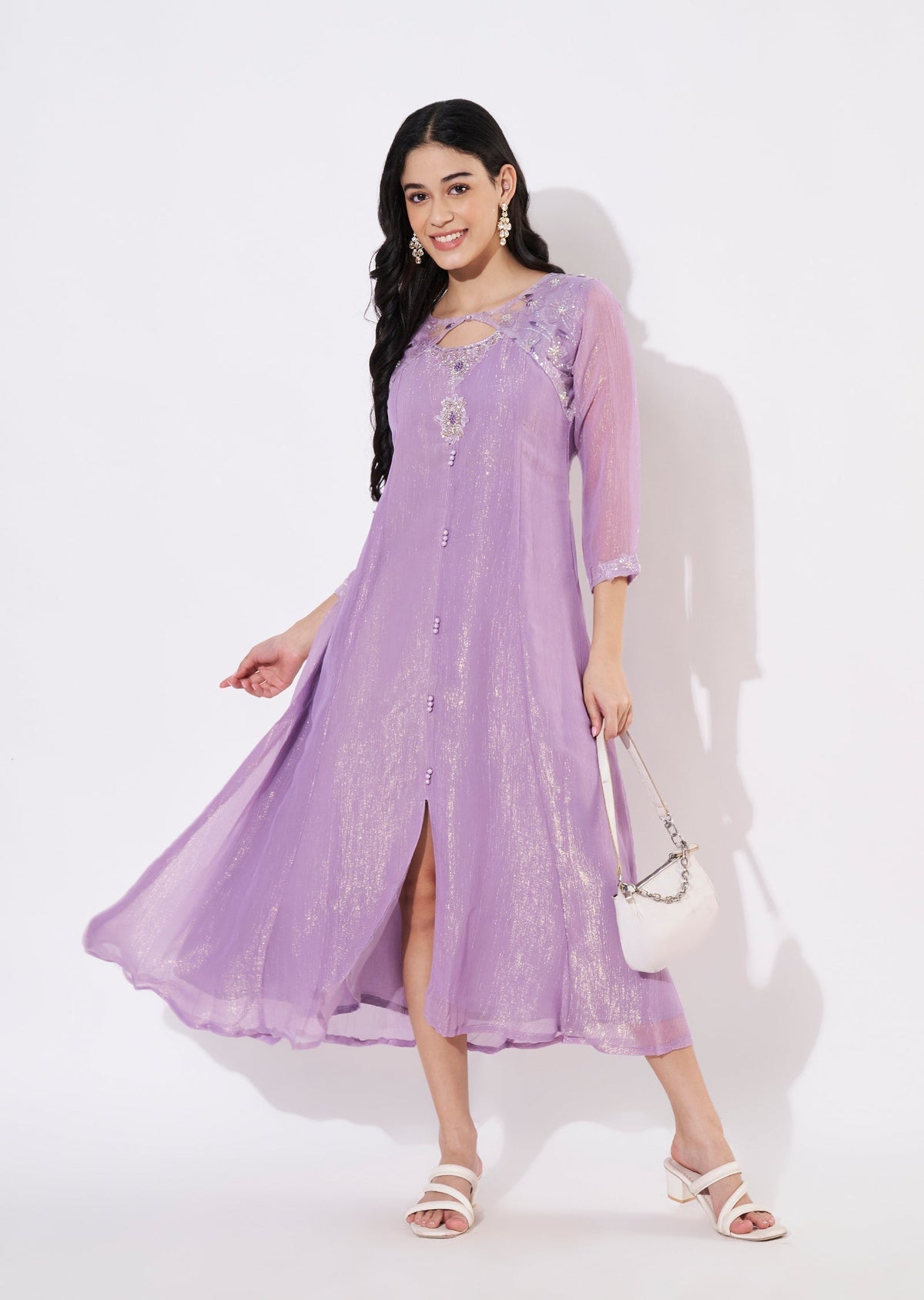 Lavender Salsa Frock style kurti
