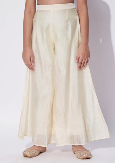 Cream Silk Anarkali Set - Long