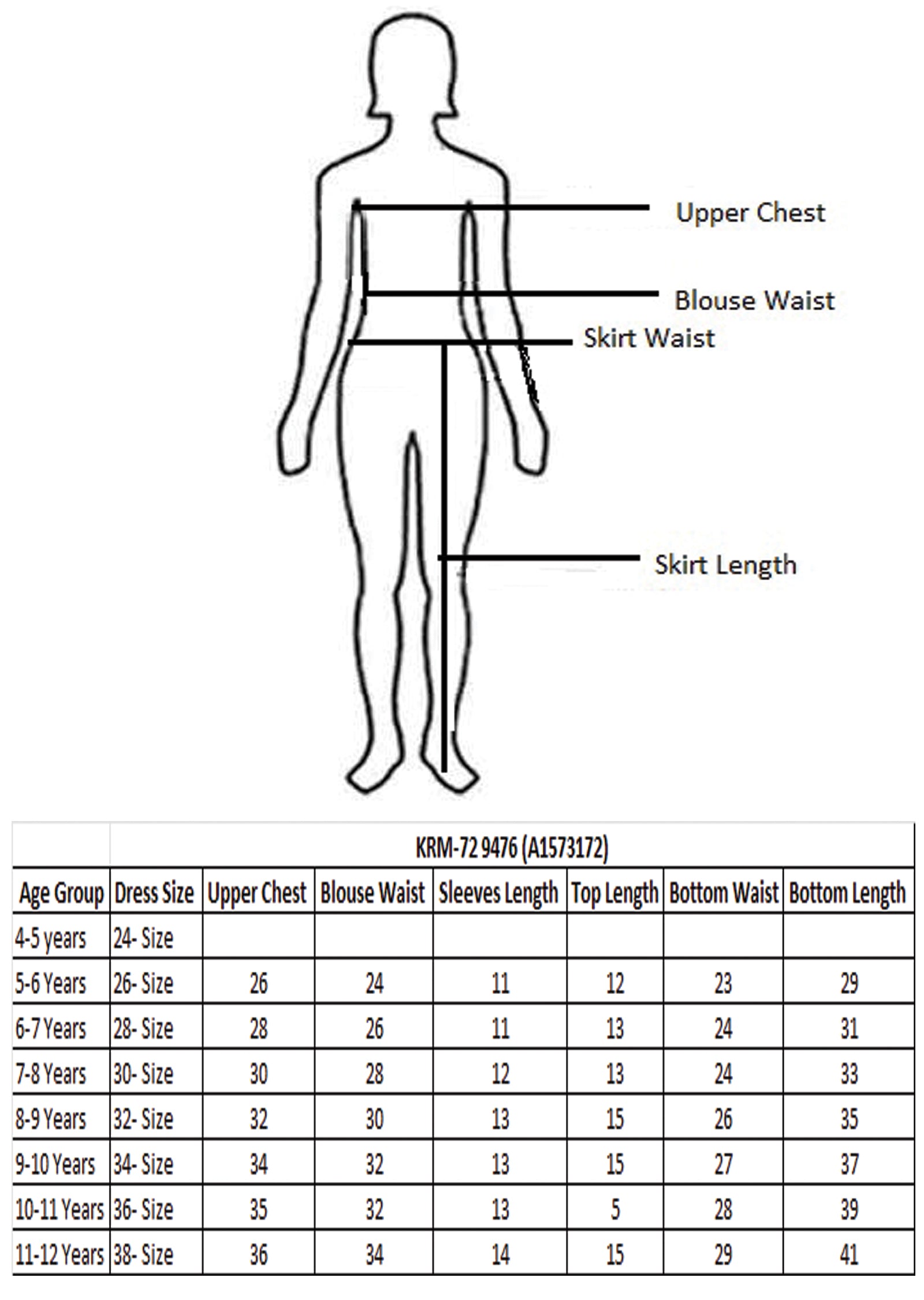 Blue Georgette Girls Sharara