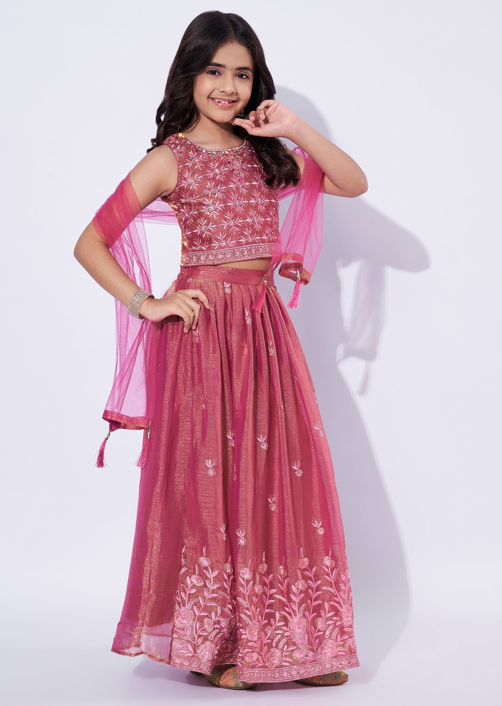 Organza Girls Ghagra Choli