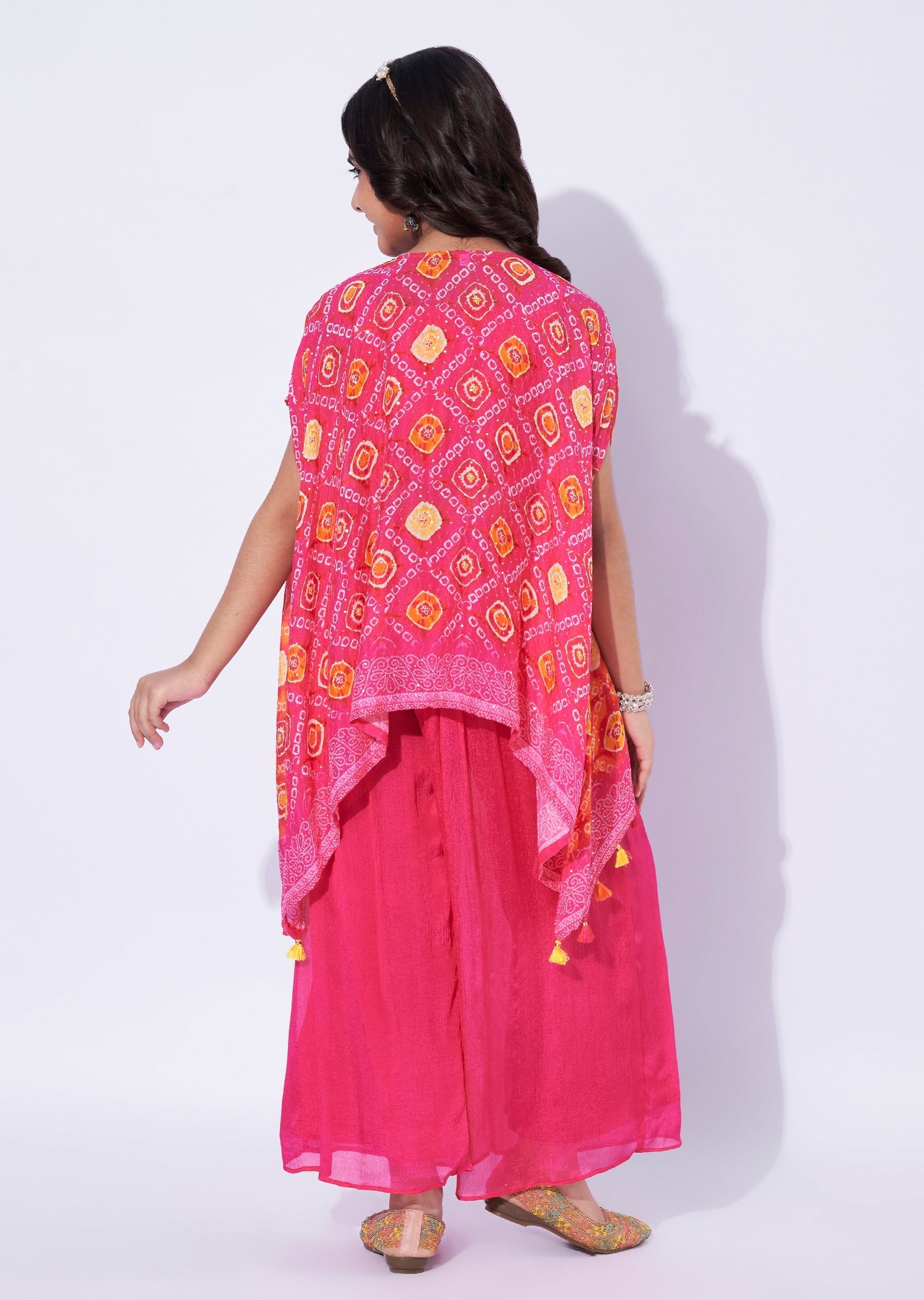 Rani Pink Chinnon Girls Sharara