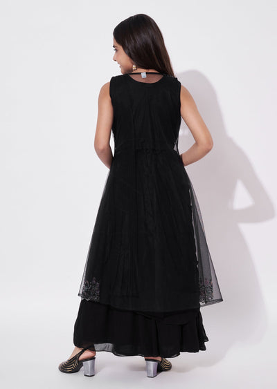Black Georgette Lehenga