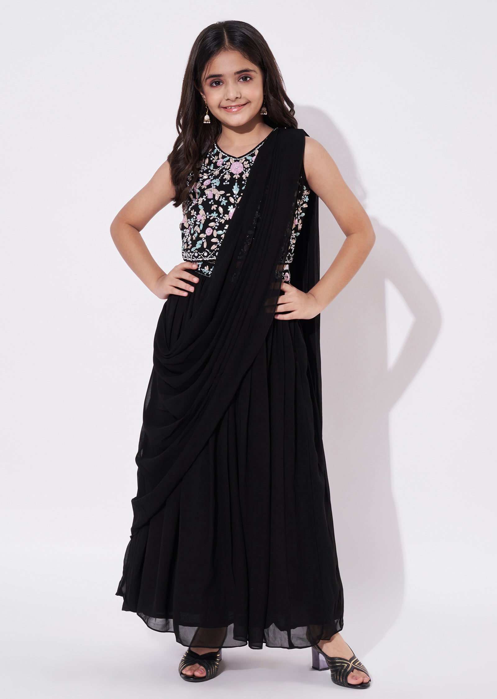 Black Georgette Lehenga