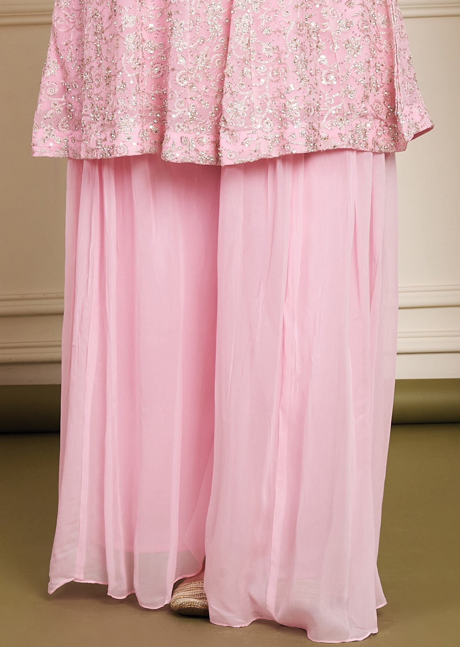 Pink Georgette Anarkali Suit