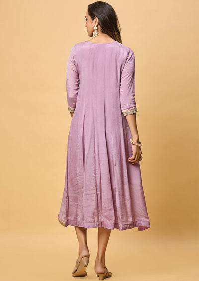 Lavender Chinnon Midi Dress
