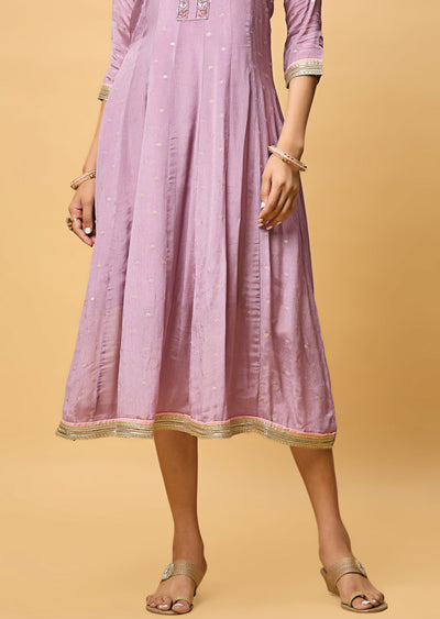 Lavender Chinnon Midi Dress
