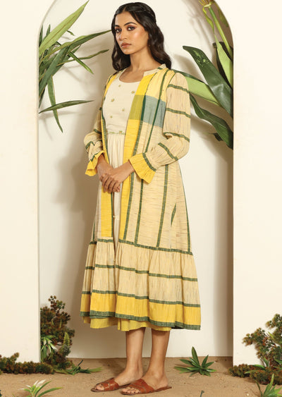 Cream Cotton Midi Dress