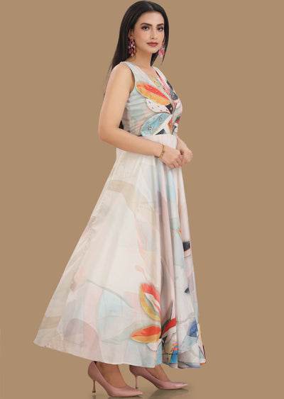 Cream Modal Long Dress