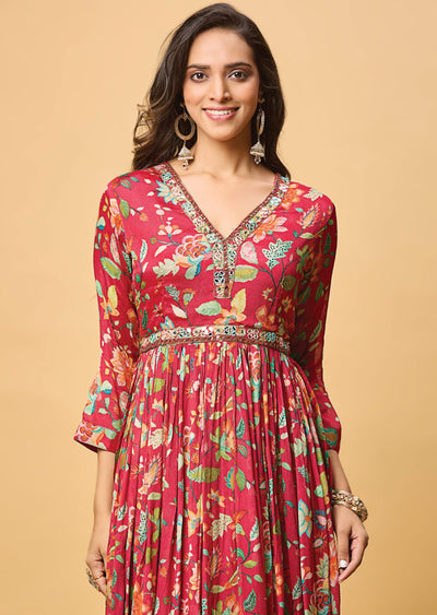 Rani Pink Chinnon Long Dress