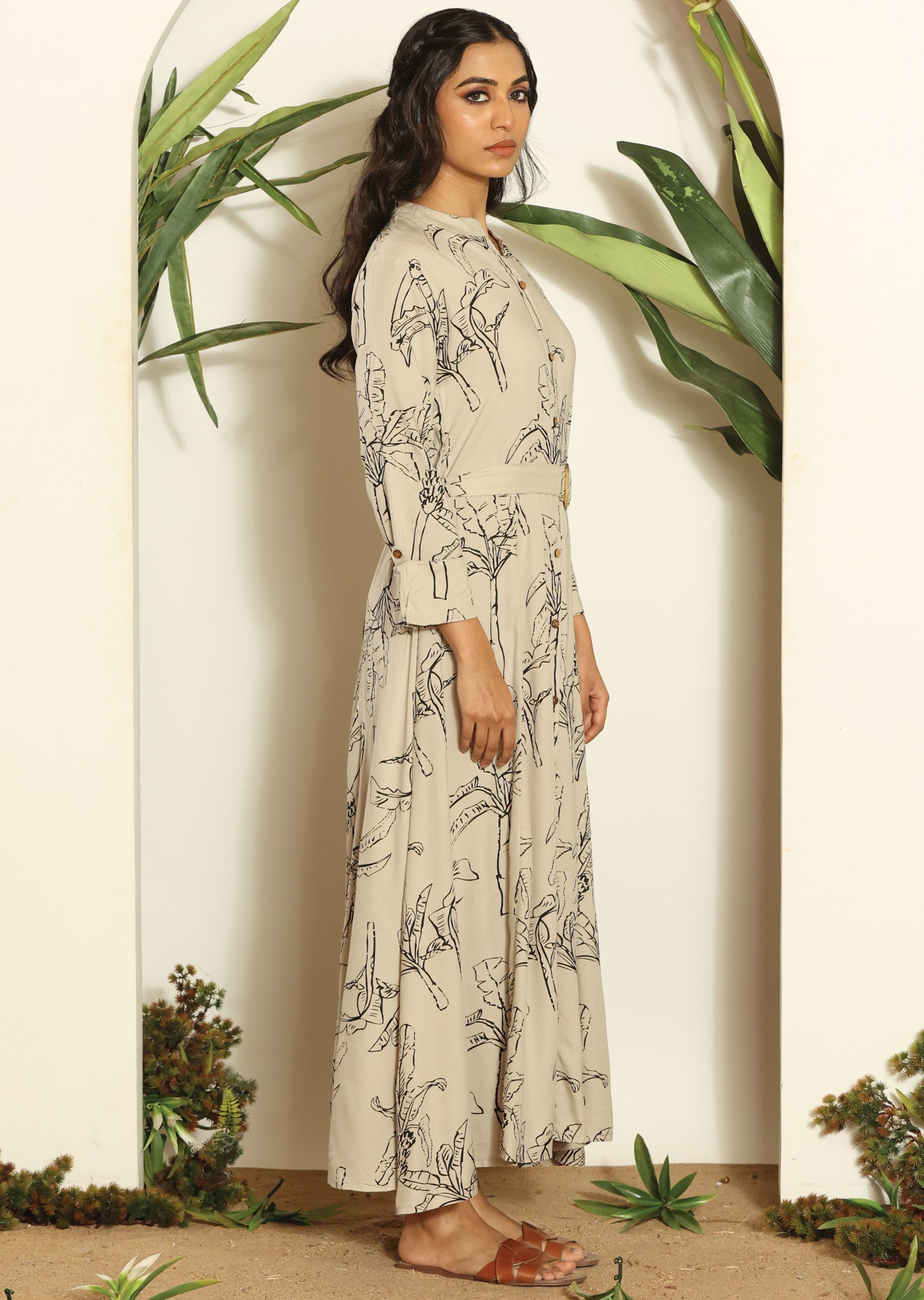 Fawn & Black Reyon Long Dress