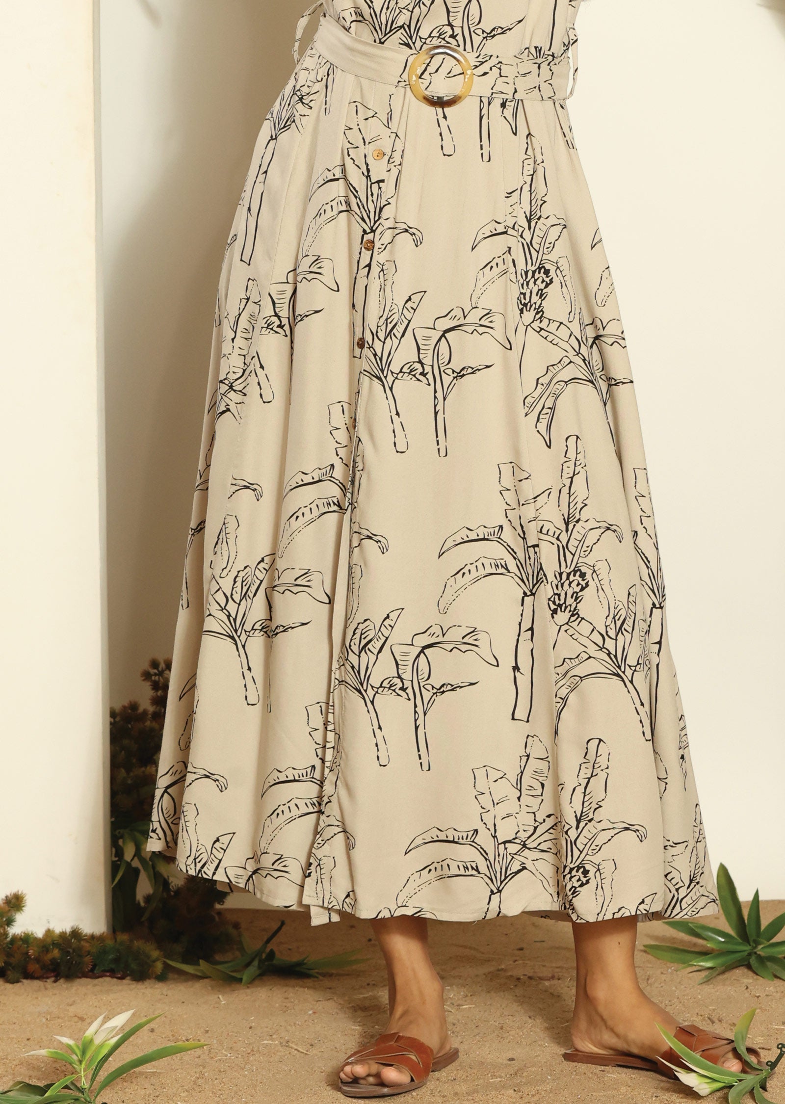 Fawn & Black Reyon Long Dress