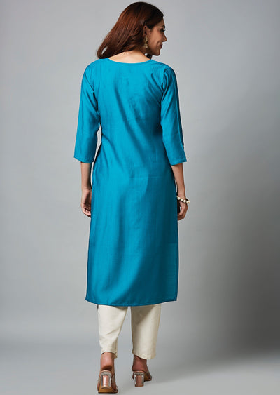 Rama Blue Soft Silk Straight Cut