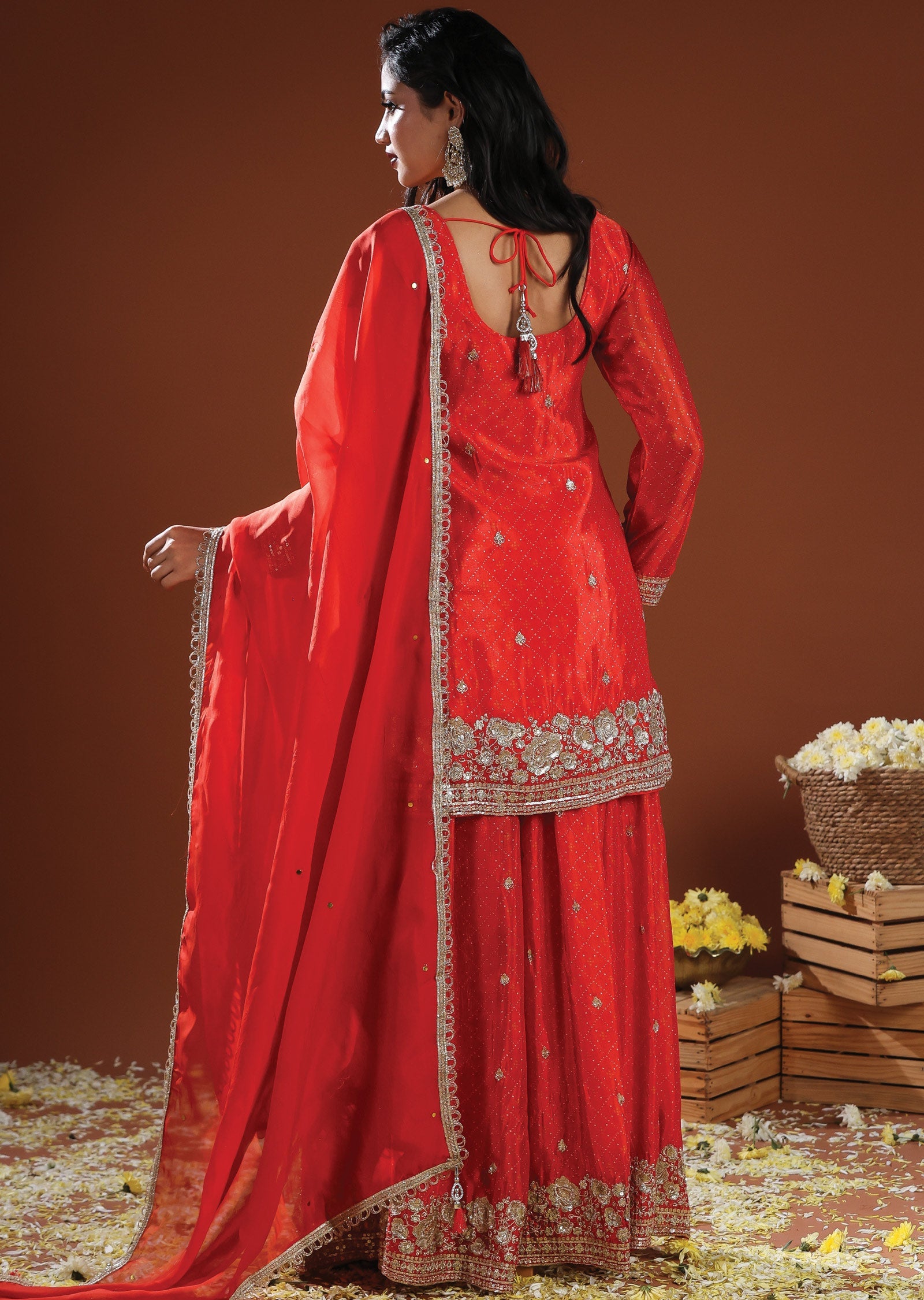 Rust Chinnon Straight Cut Suit