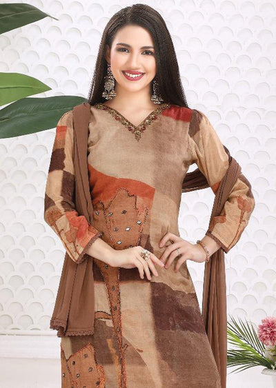 Light Brown Modal Straight cut suits