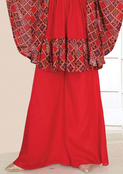 Sea Green Georgette Kids Nayara Cut