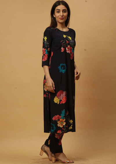 Black Modal Sequins Co-Ord Set