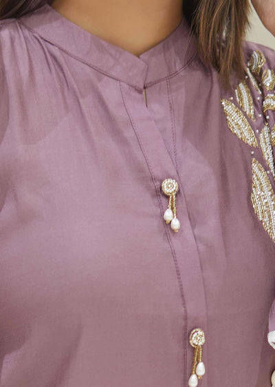 Dark Onion Pink Modal Co-Ord Set