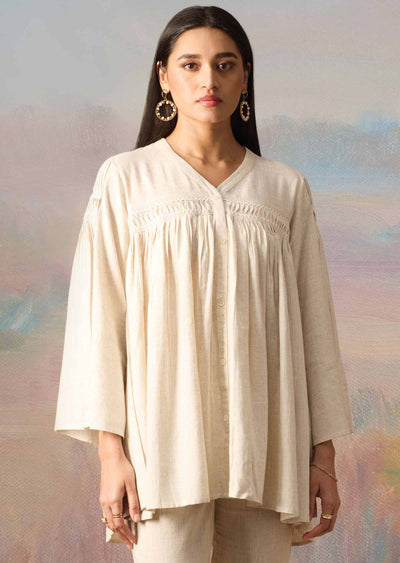 Natural Color Cotton Co-Ord Set