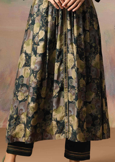 Green Modal Printed Kurti Sets