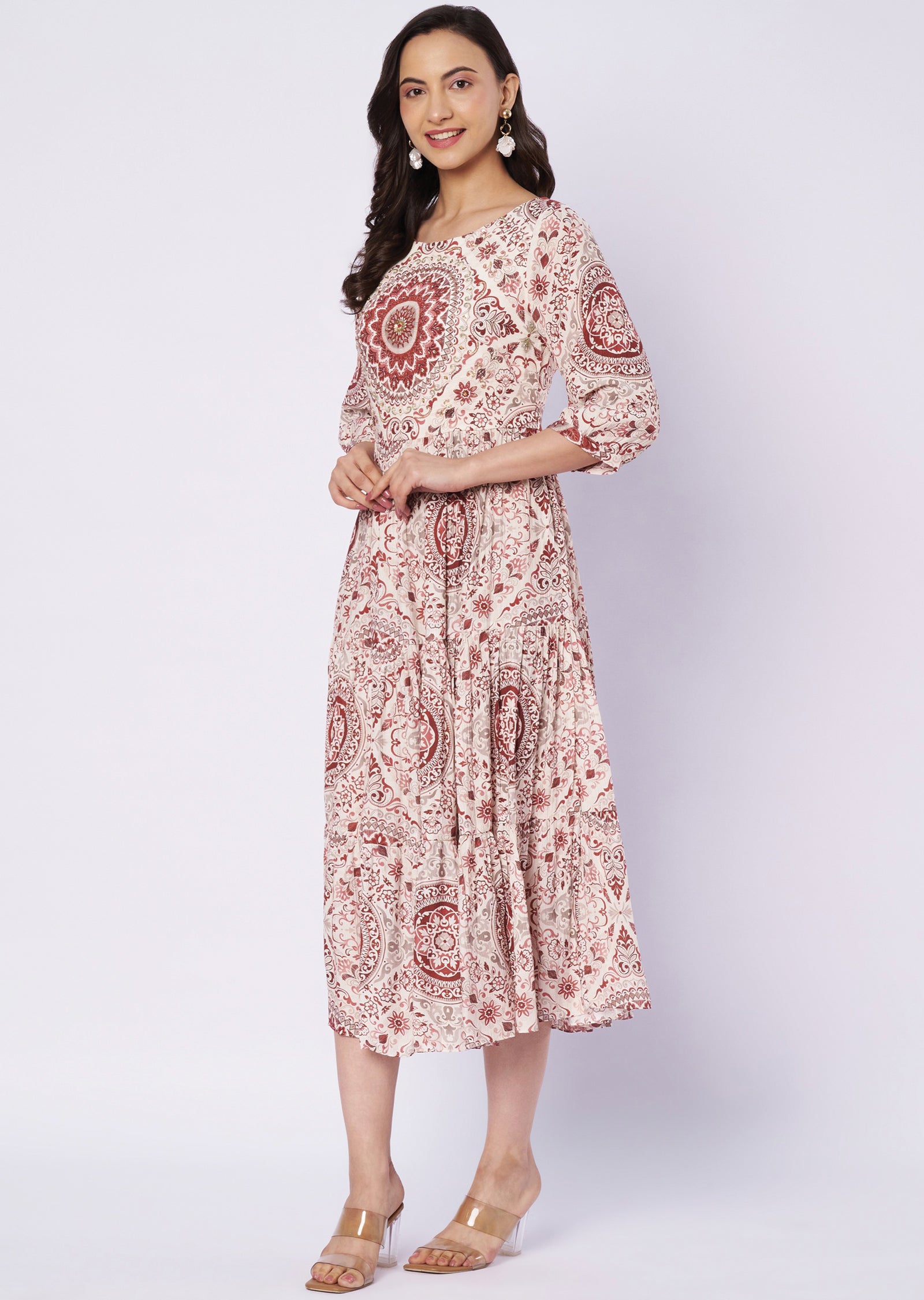 Off white crepe kurti