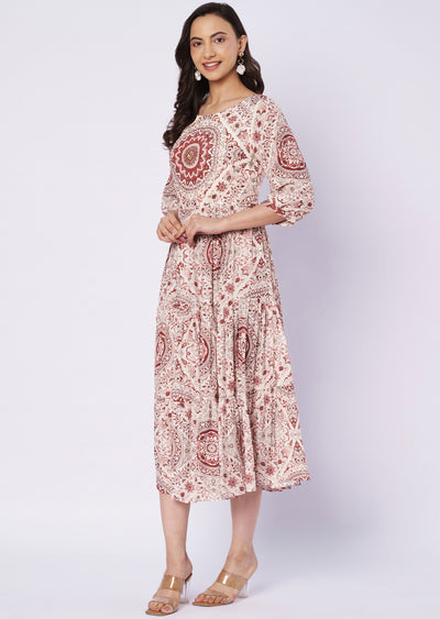 Off white crepe kurti