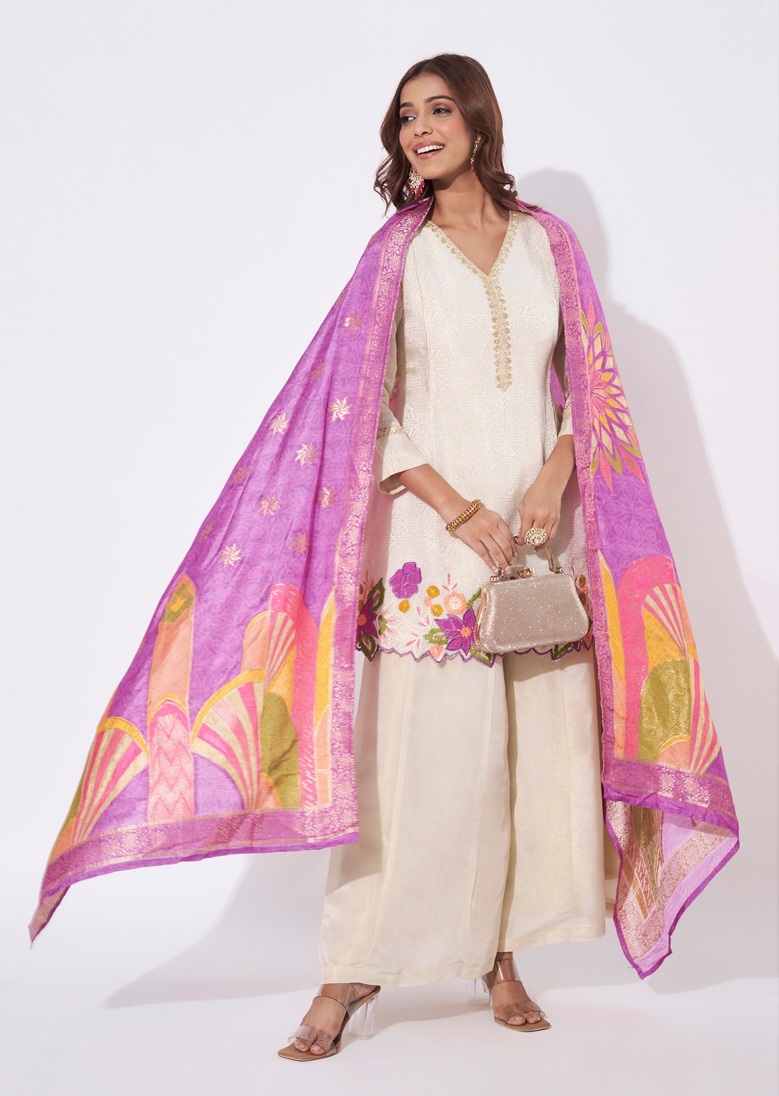 Cream Silk Straight Cut Suit