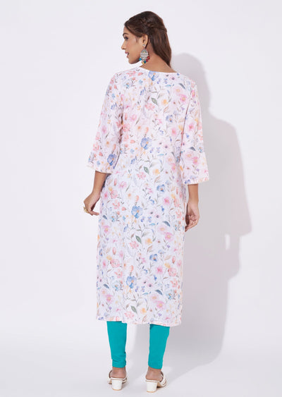 Peach Linen Cotton Straight Cut