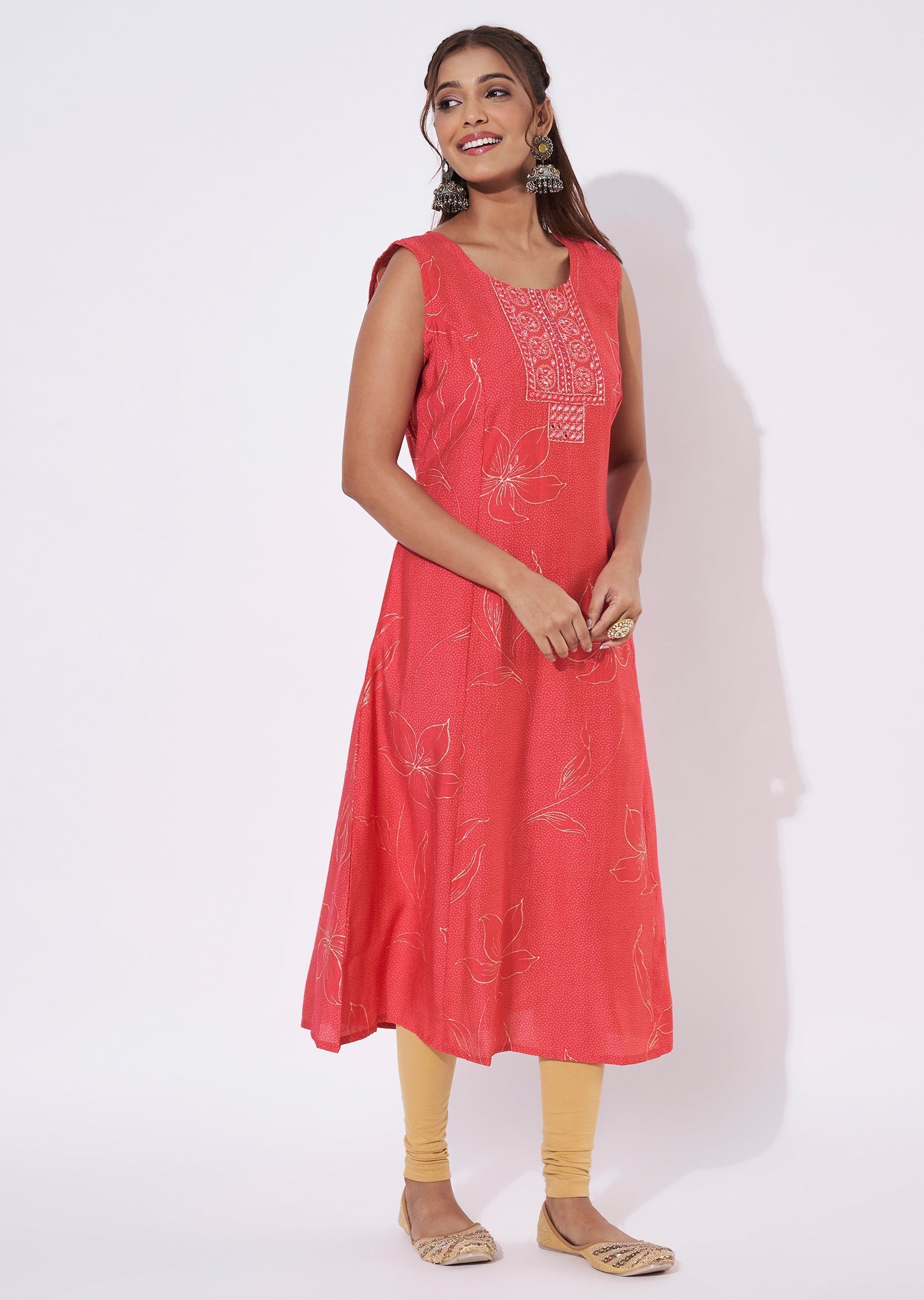 Dark Pink Gold Midi Dress