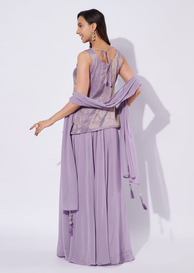 Lavender Tissue Palazzo Set