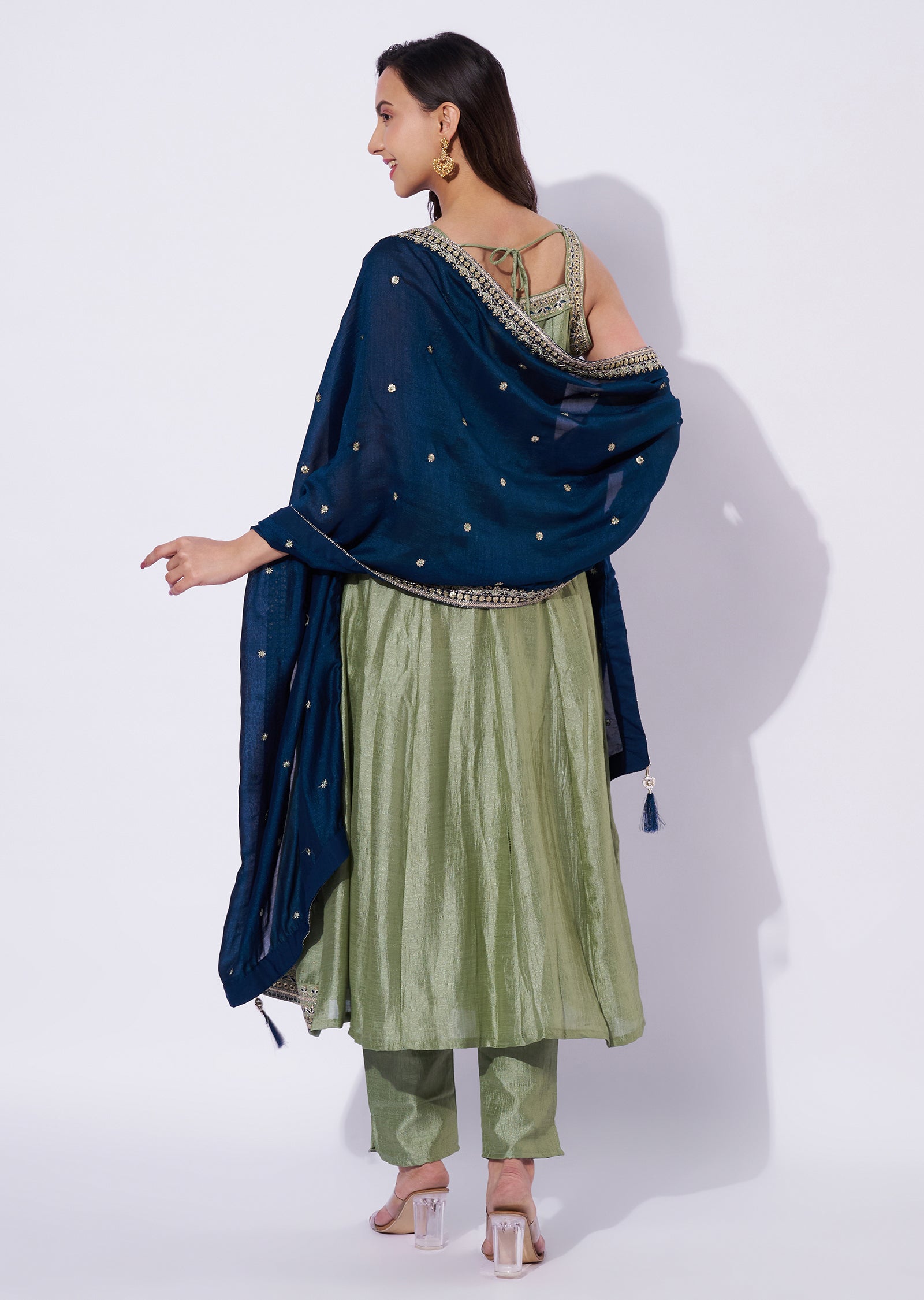 Dusty Green Anarkali Suit