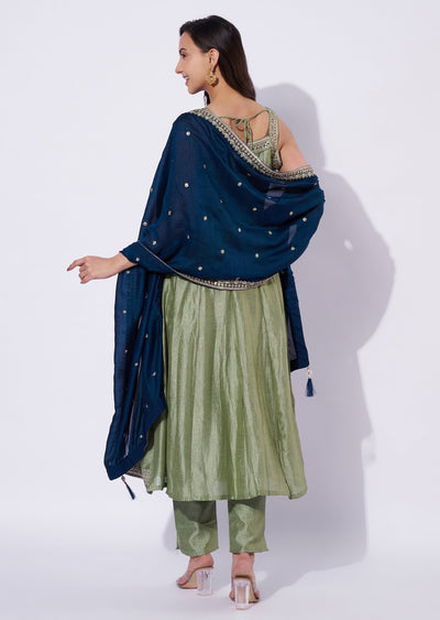 Dusty Green Anarkali Suit