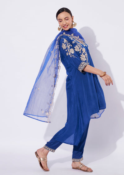 Ink Blue Kurti Set
