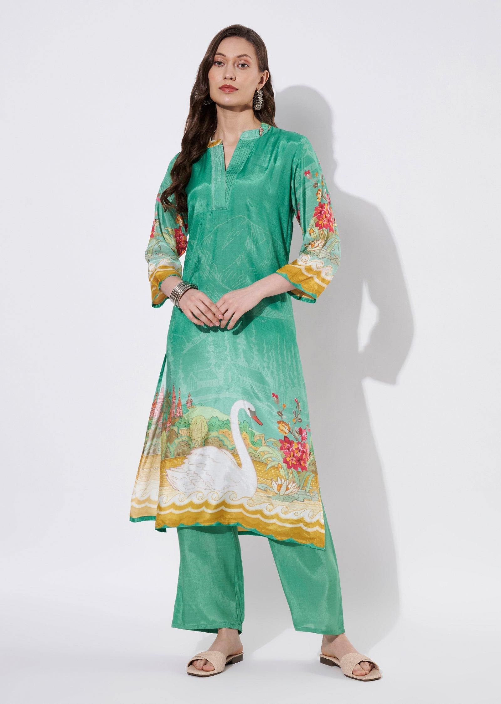 Green Straight cut set