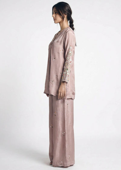 Mauve Brown Embellished Co-Ord