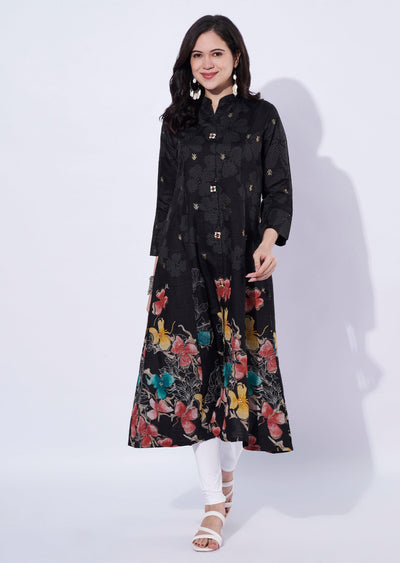 Black printed kurti