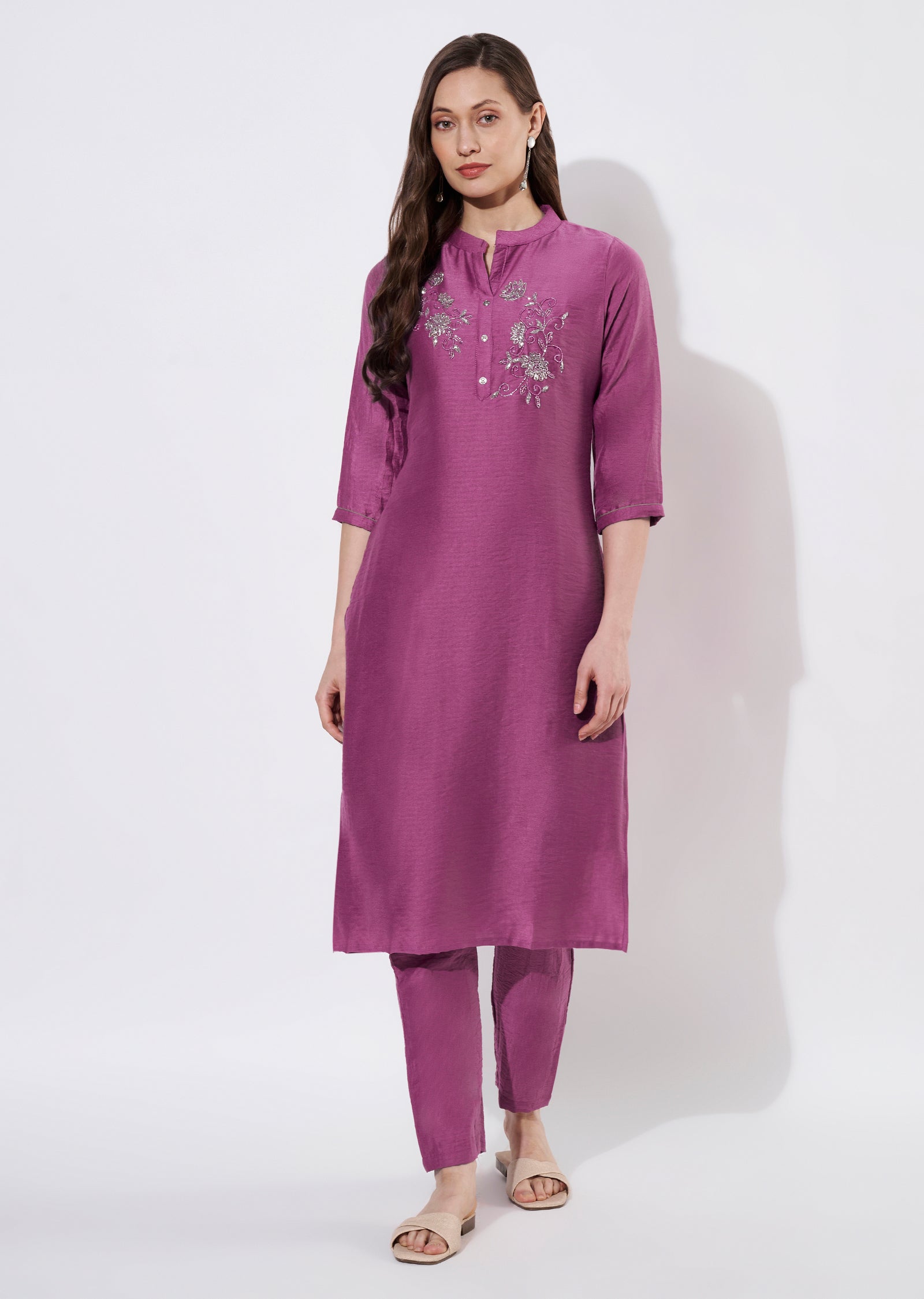 Mauve Gold Straight cut set