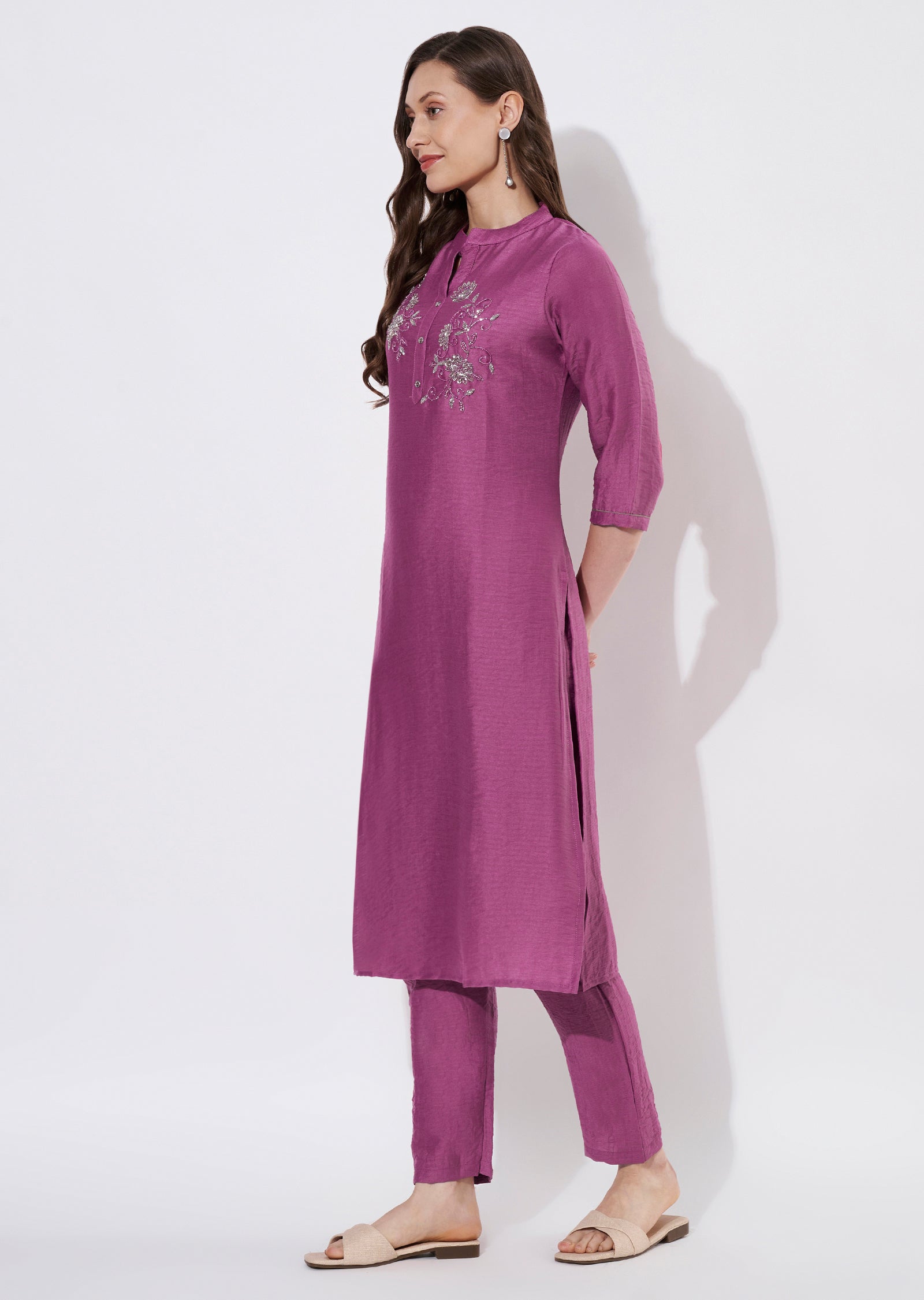 Mauve Gold Straight cut set