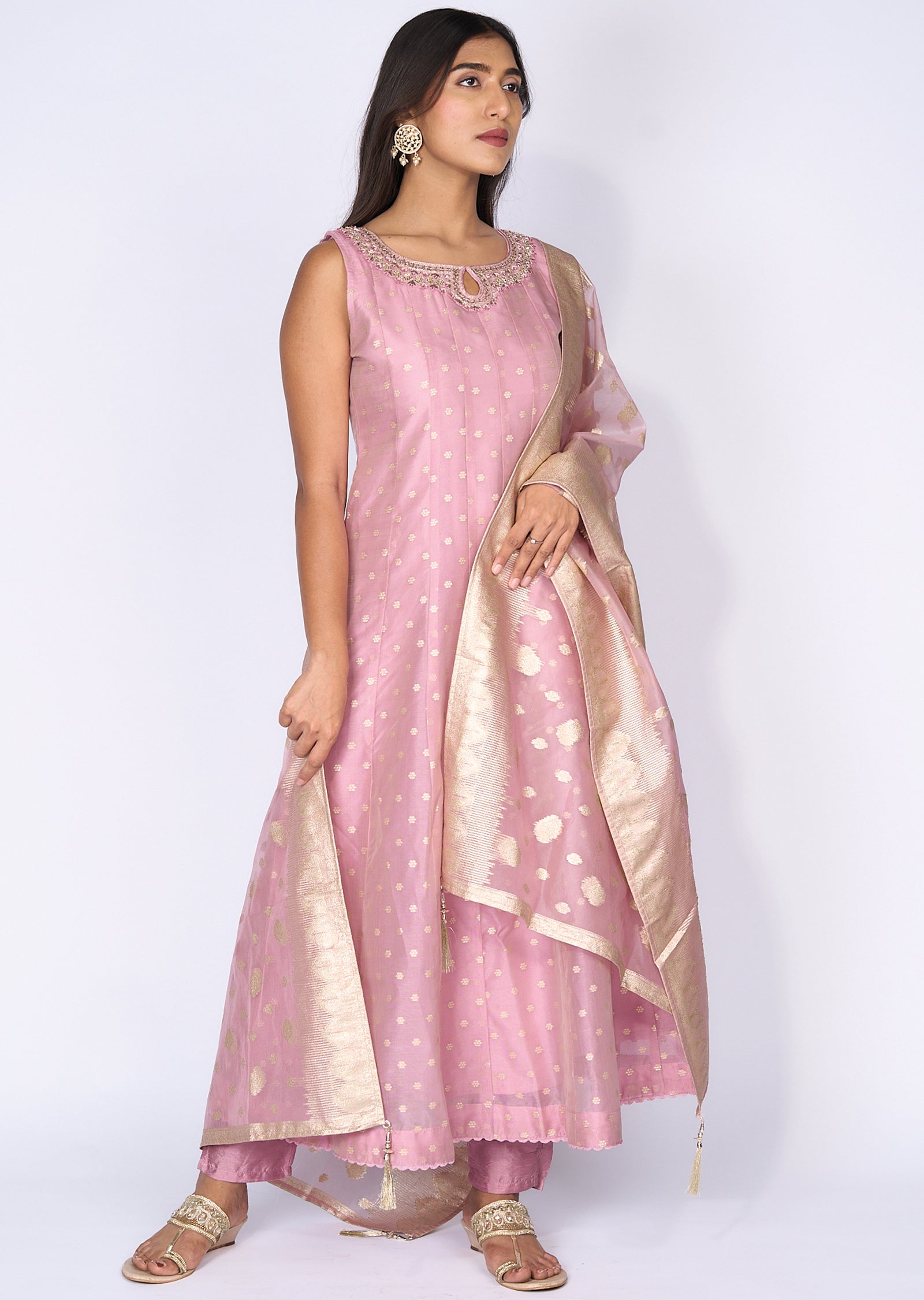 Pink Georgette Anarkali