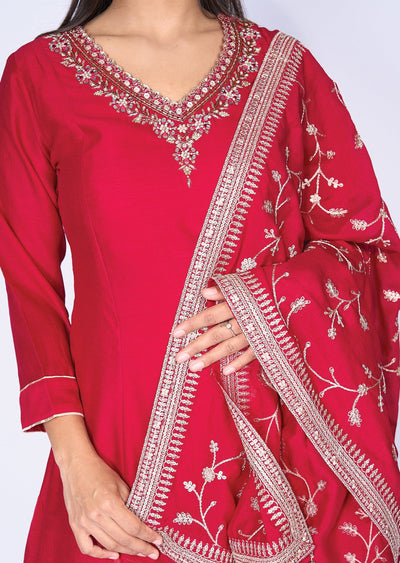 Pink Silk Anarkali