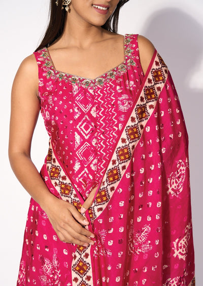 silk anarkali Set