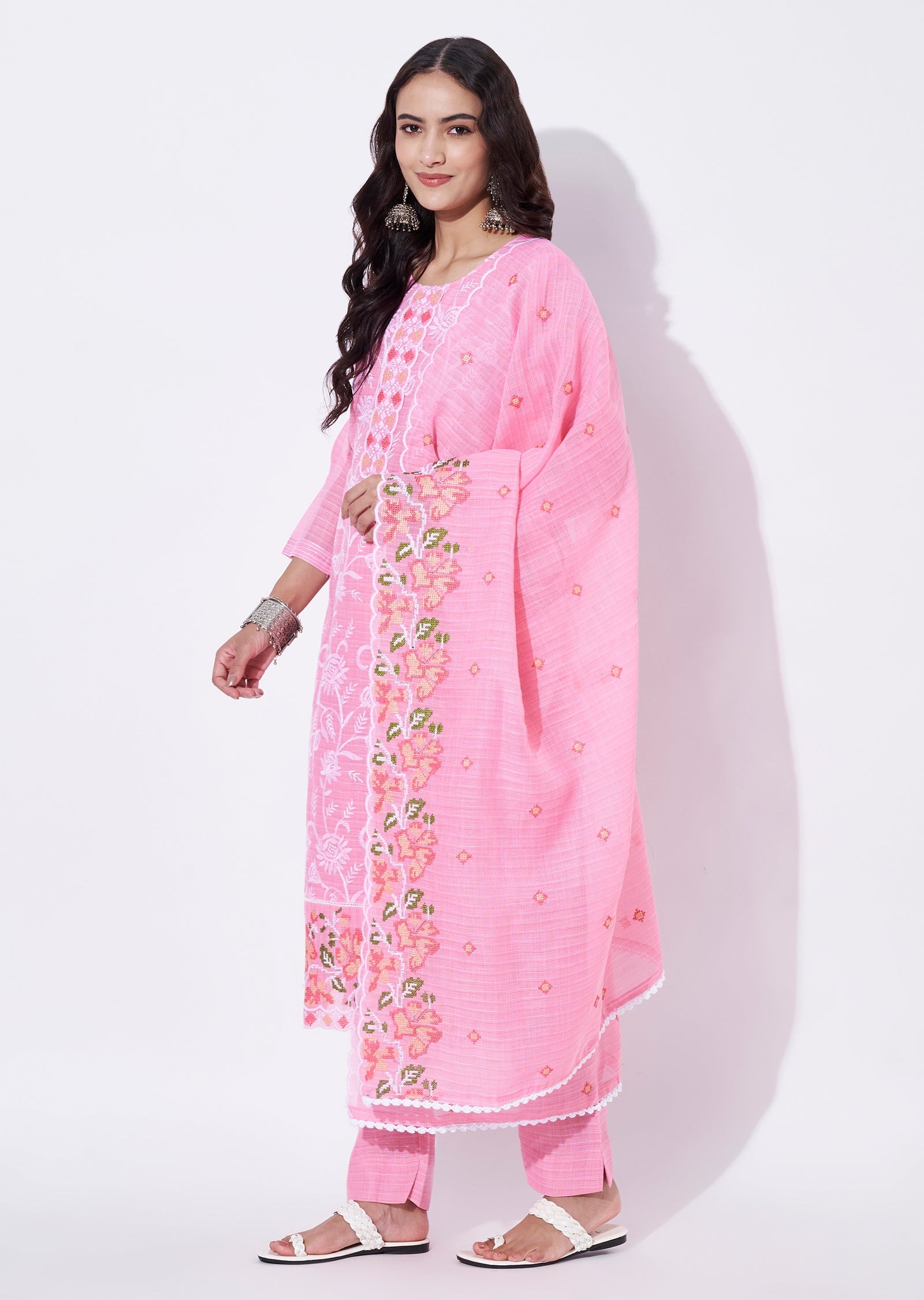 Pink Straight cut Suit