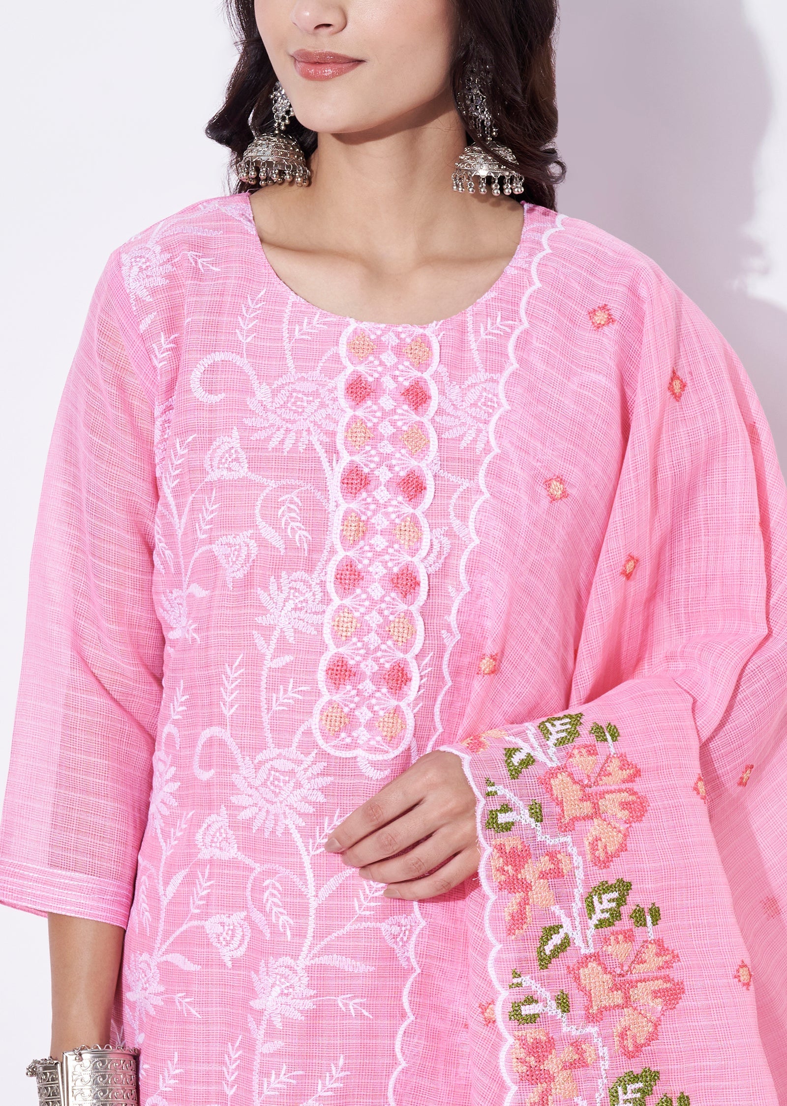 Pink Straight cut Suit