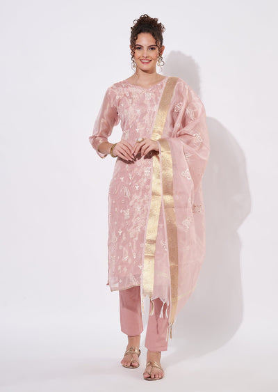 Peach Kota Straight cut Suit