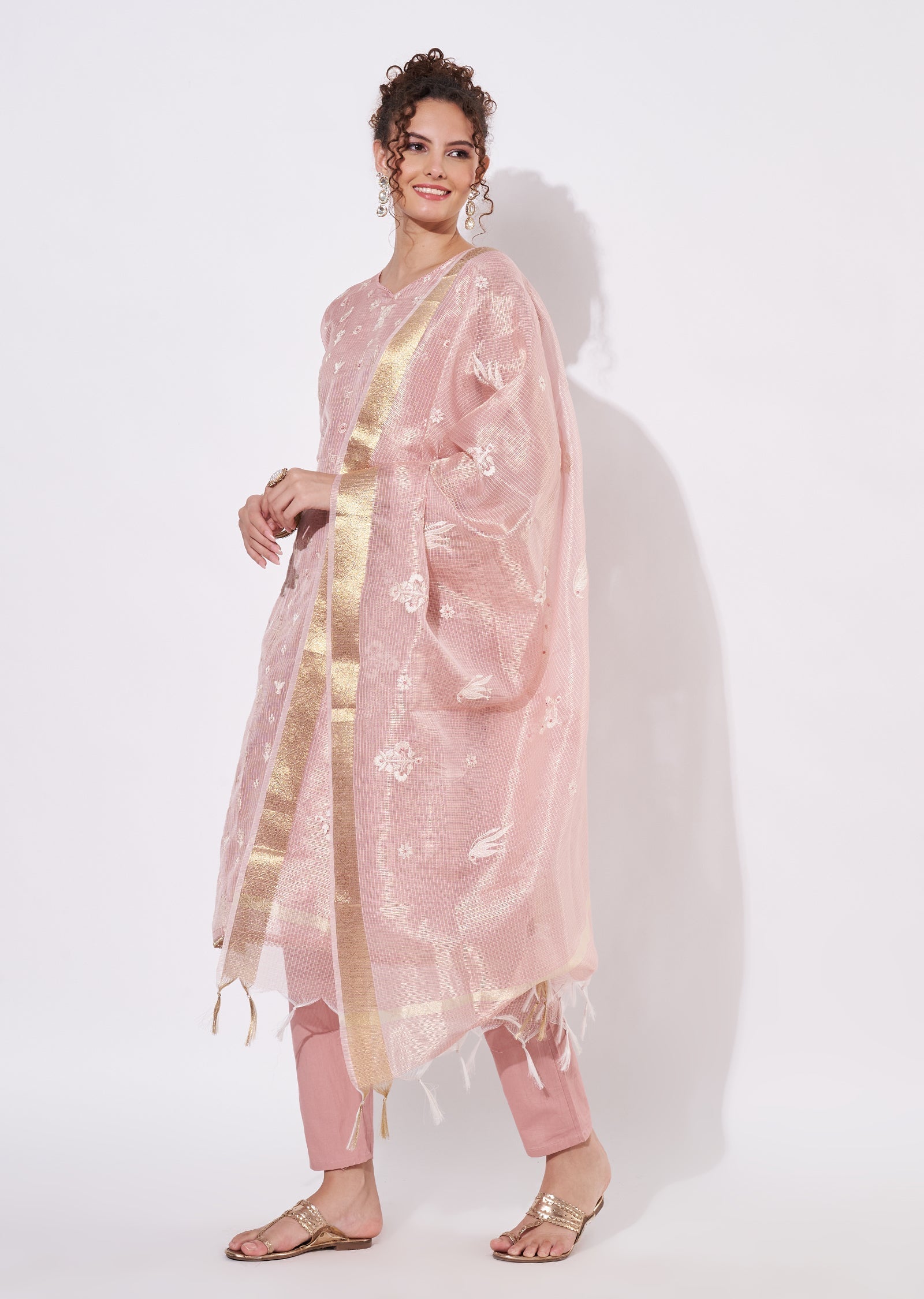 Peach Kota Straight cut Suit