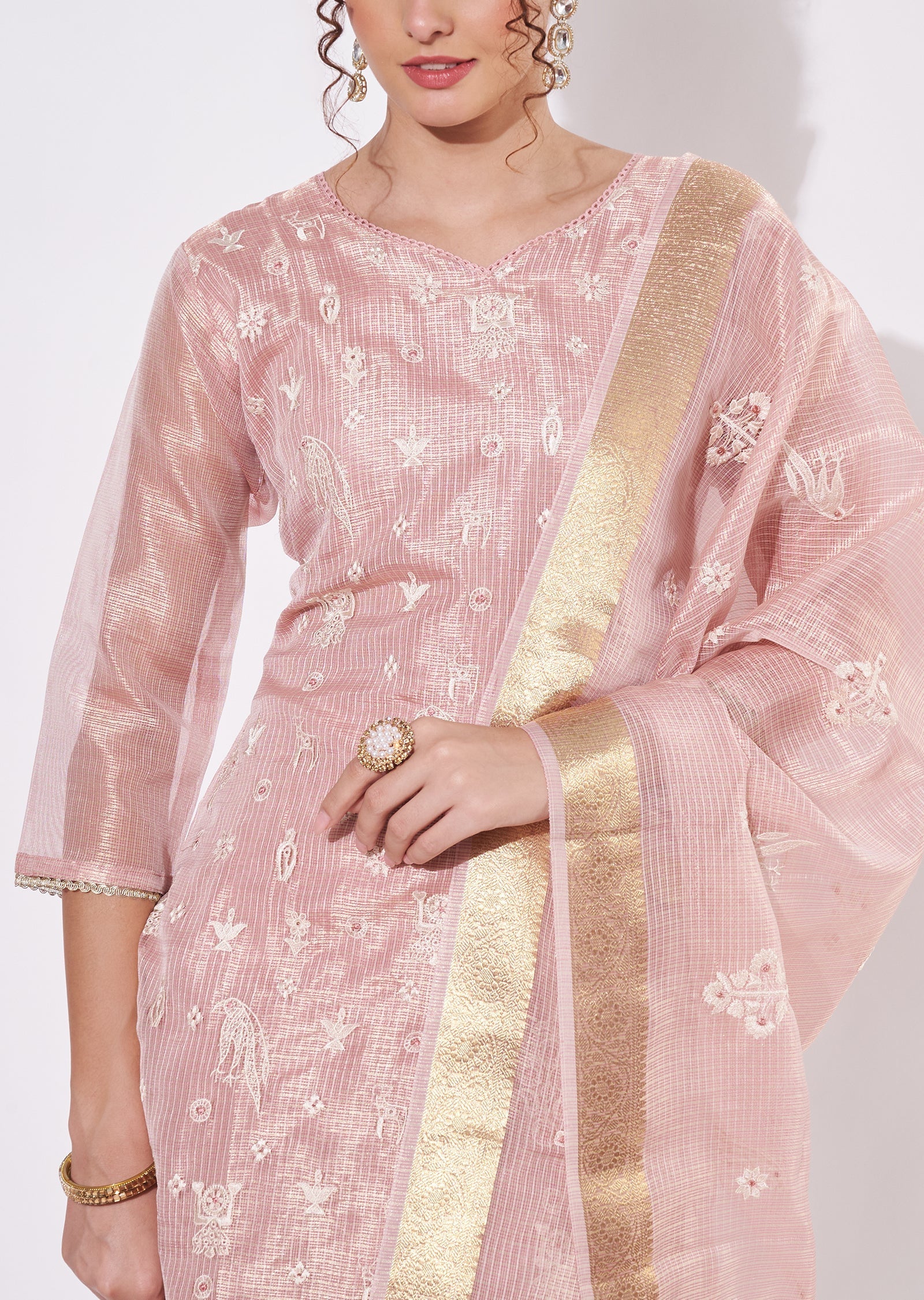 Peach Kota Straight cut Suit