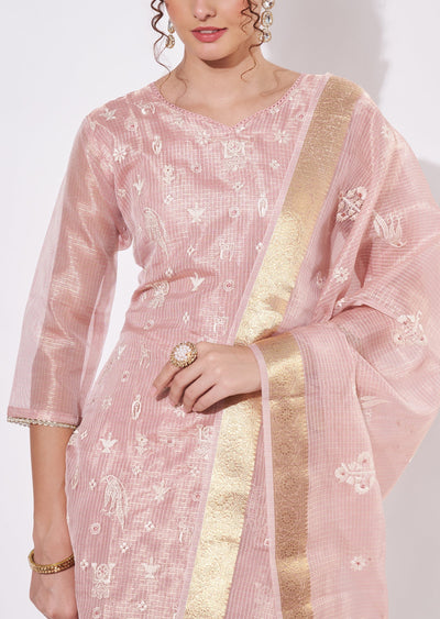 Peach Kota Straight cut Suit