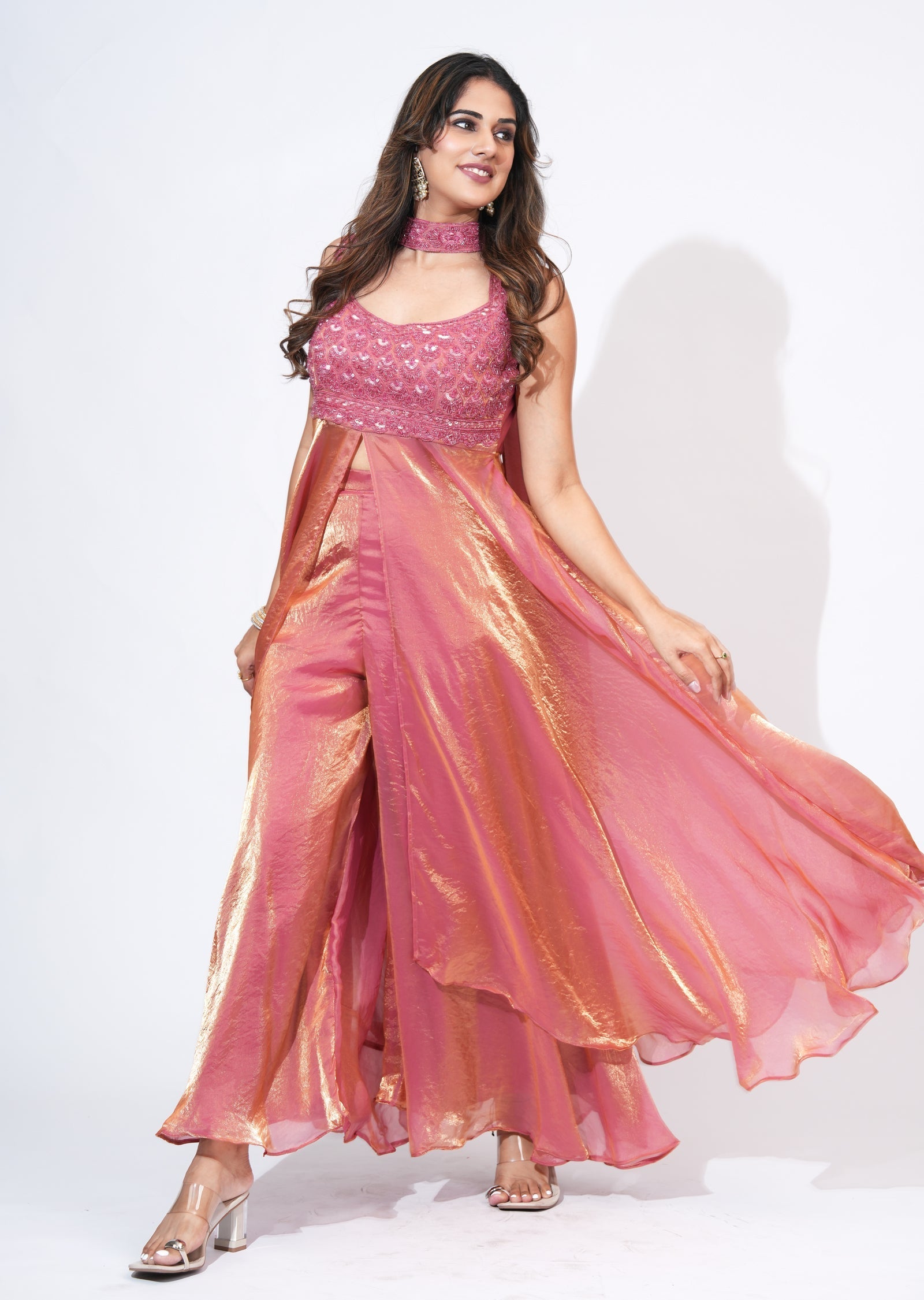 Light Pink Anarkali set