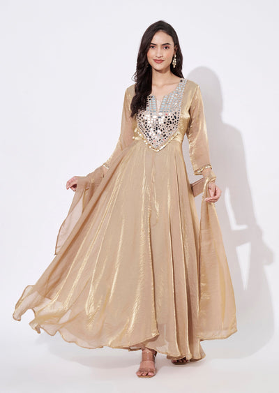 Beige Anarkali Suit